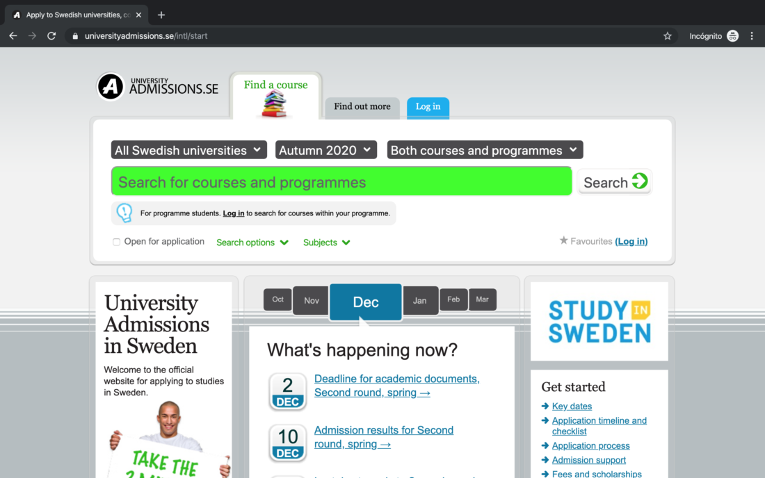 Most Creative University admission Portal.